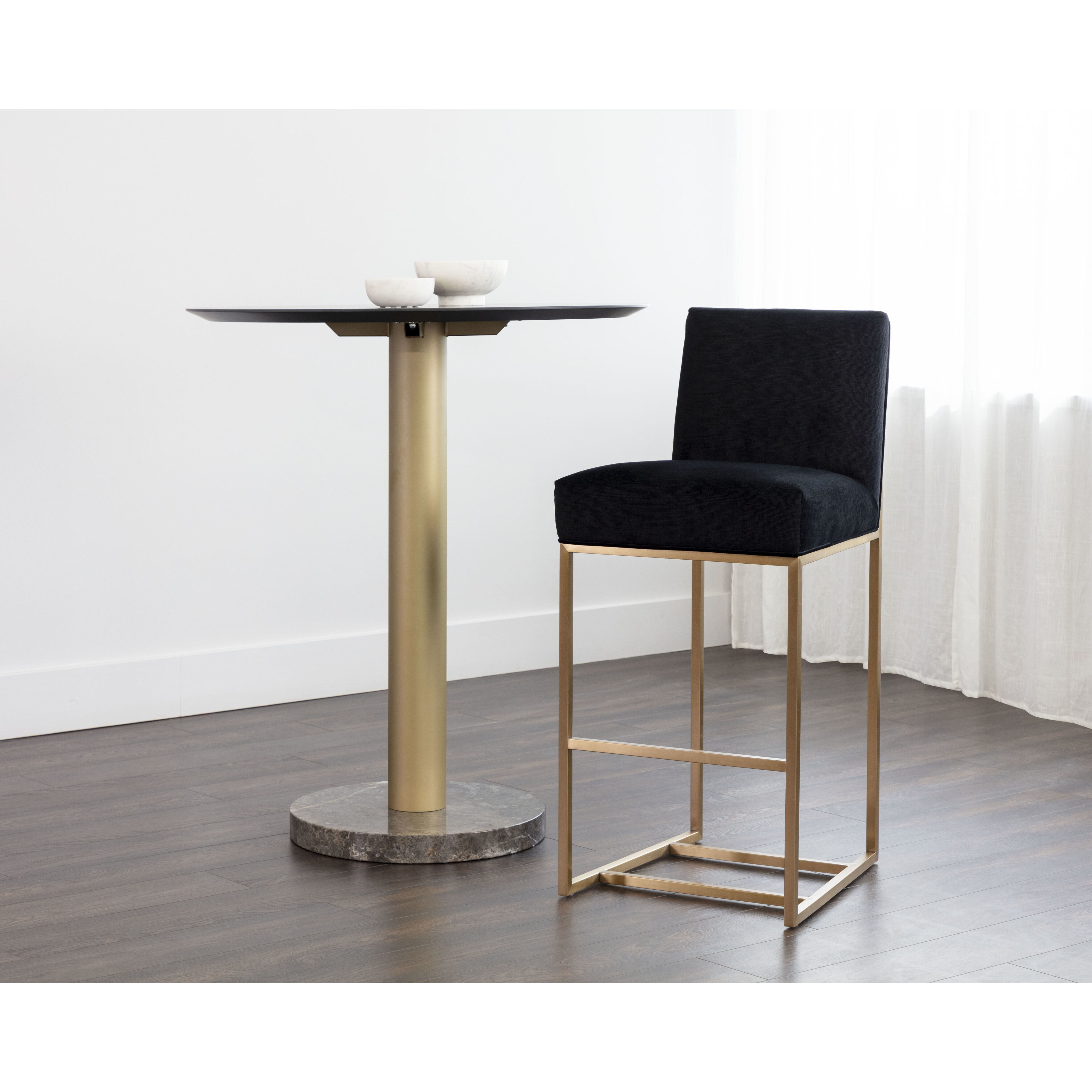 Joyce 41 inch Cube Black Barstool